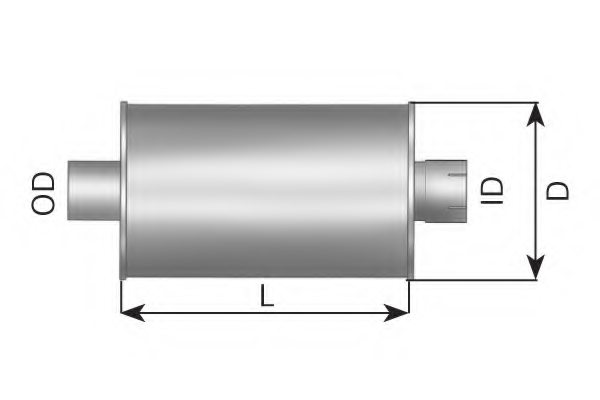 DINEX 40413 Middle-/End Silencer